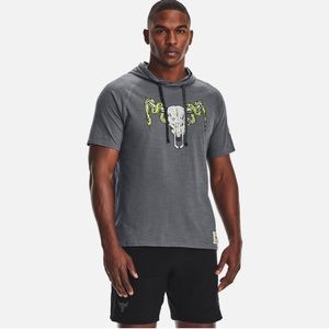 Under Armour Project Rock hooded tshirt. Men’s size Large